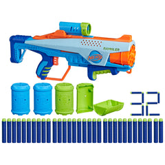 NERF Elite Junior Rookie Pack front view highlighting beginner-friendly blaster for indoor and outdoor play.