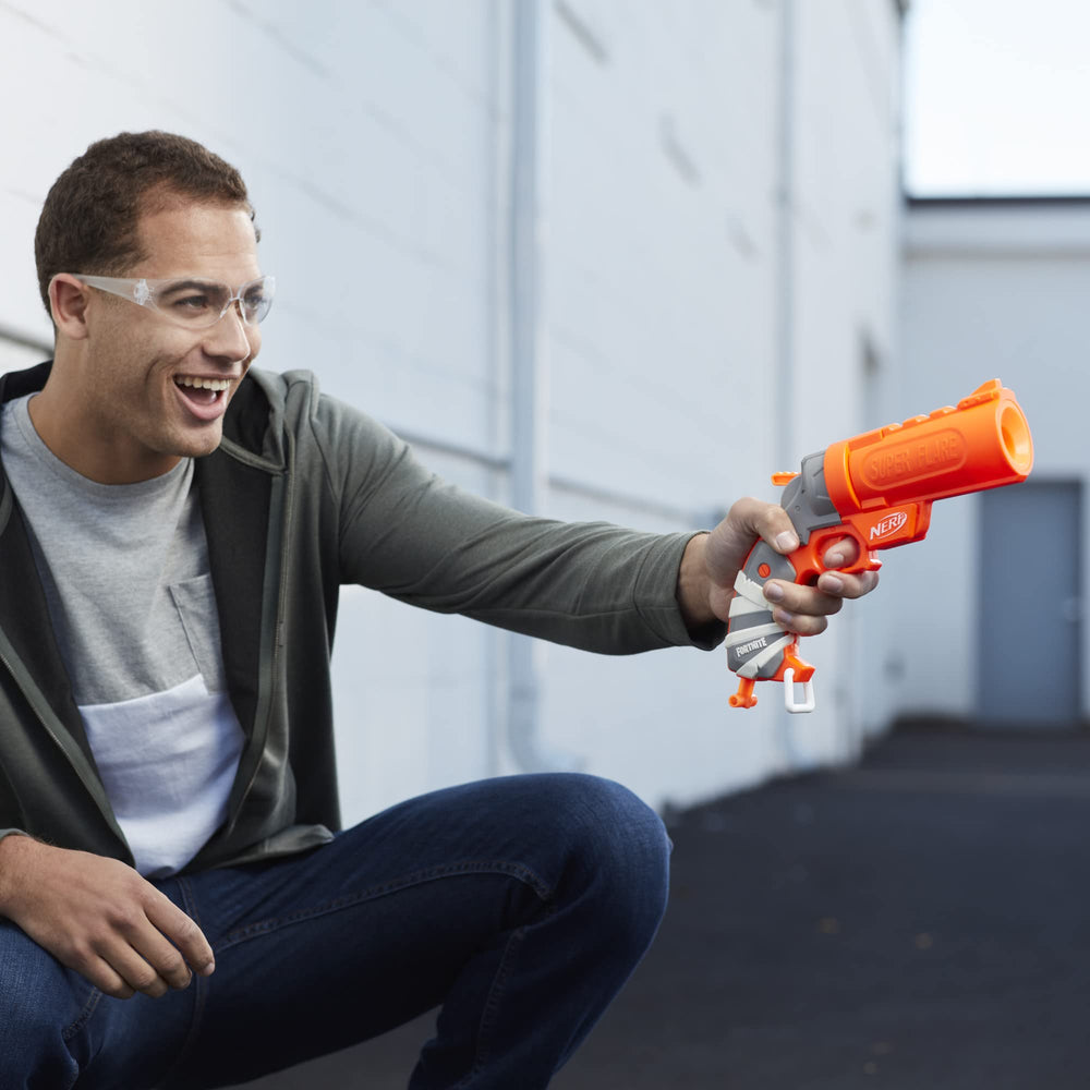 Nerf Fortnite Flare blaster packaged for easy shopping