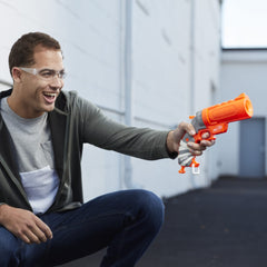 Nerf Fortnite Flare blaster packaged for easy shopping