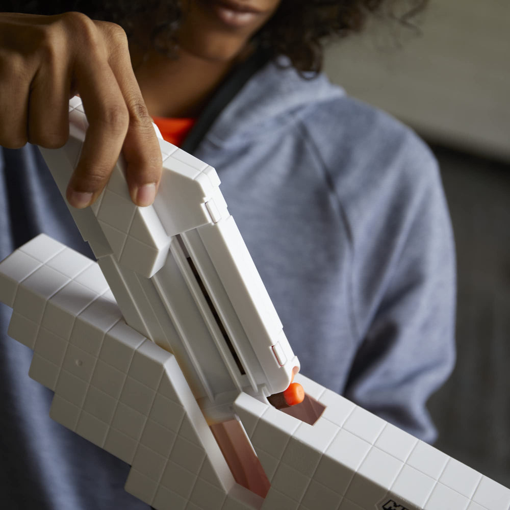 Nerf Minecraft Sabrewing Bow loading the clip