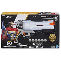 Nerf Overwatch McCree blaster swing-open barrel for easier loading