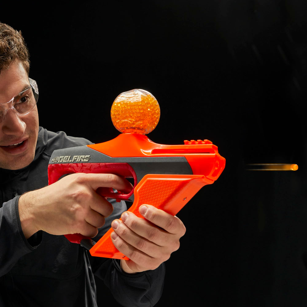 Nerf Pro Gelfire external hopper shown for extended battles