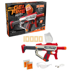 Nerf Pro Gelfire Mythic blaster close-up showing durable build for outdoor battles.