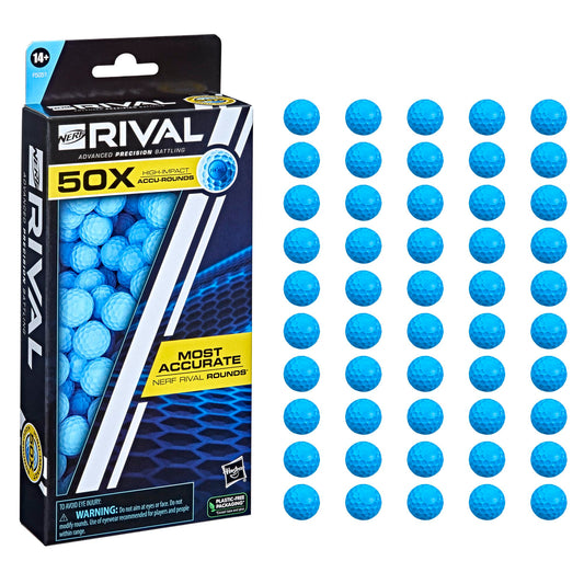 Nerf Rival Accu-Round refill pack front view, quick reloading potential.
