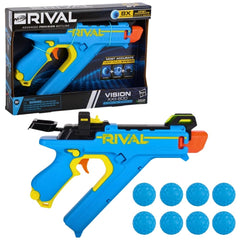 Nerf Rival Vision XXII-800 front view with adjustable sight for precise aim.