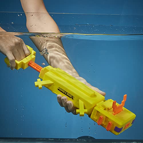 Nerf SOA Minecraft Axolotl blaster color detail and vibe