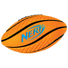Nerf Spiral Grip mini football shows 8.5-inch size for easy kid handling.