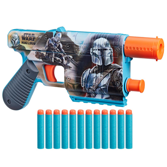 Nerf Star Wars Mandalorian blaster side view for dynamic battles