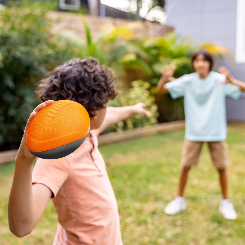 NERF Turbo Jr. foam football, kid-friendly design that encourages practice