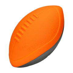NERF Turbo Jr. foam football in hand, easy grip for small hands to throw