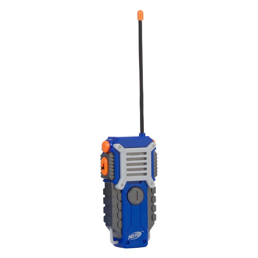 Nerf walkie talkie in use during park play promoting teamwork