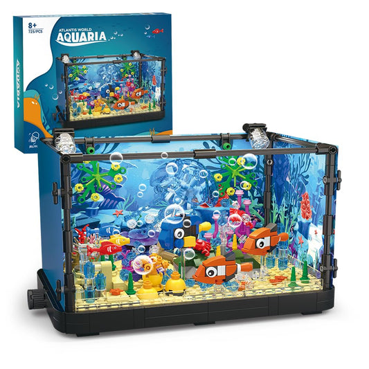 NETEHU 725pcs fish aquarium blocks for creative learning and play