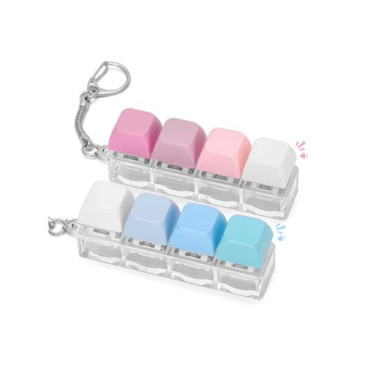 Netholid blue gradient 4-key keyboard fidget keychain for focused work.