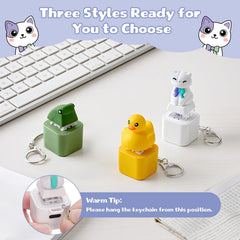Netholid cat keyboard keychain design for portable stress relief