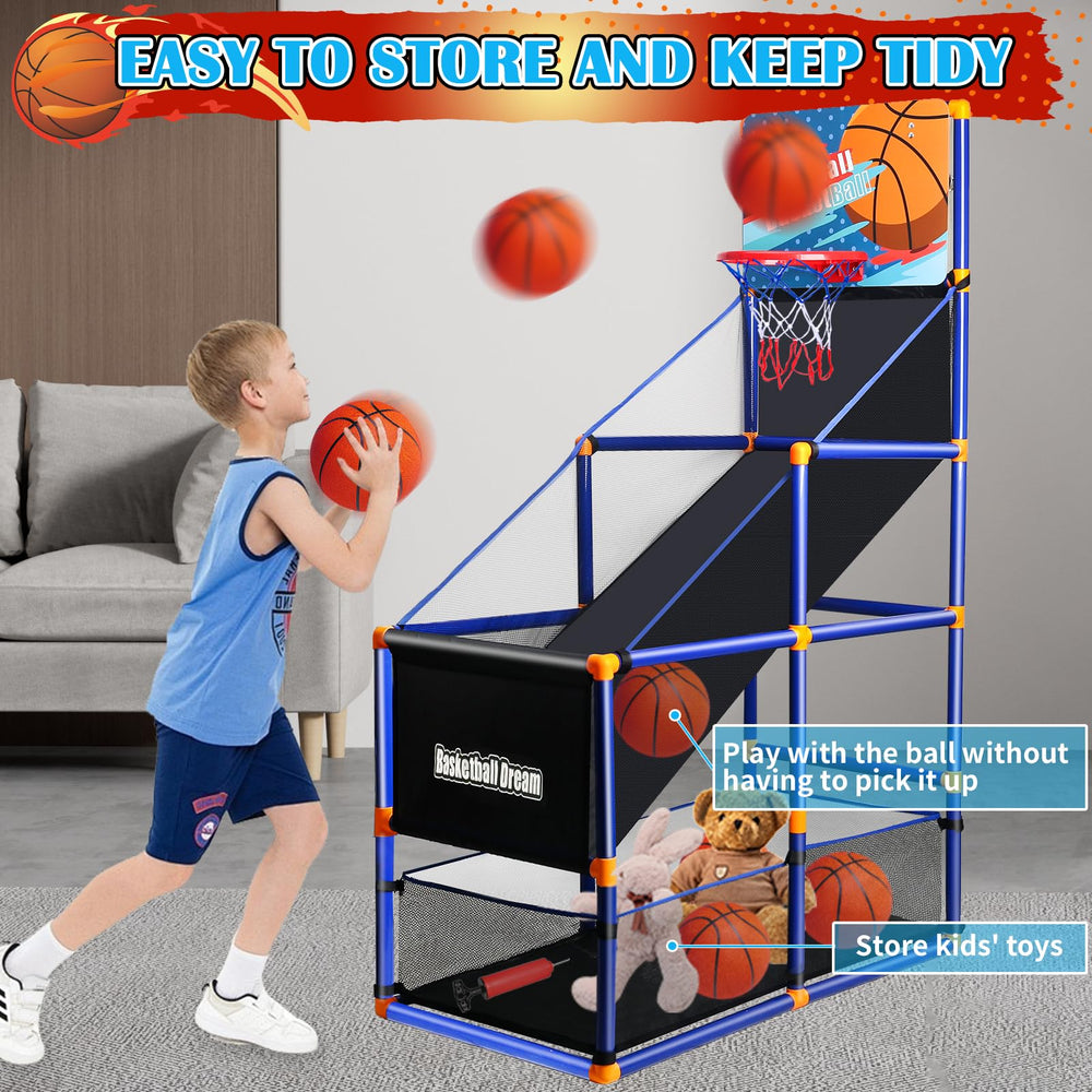 NEUBSAW four basketballs ready for endless shots and family fun.