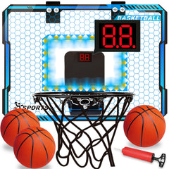 NEUBSAW basketball hoop with LED lights for indoor play and practice.