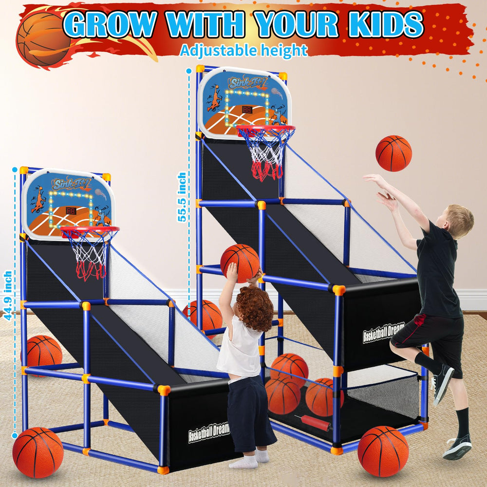 NEUBSAW electronic scoreboard on the hoop tracks scores and modes at a glance.