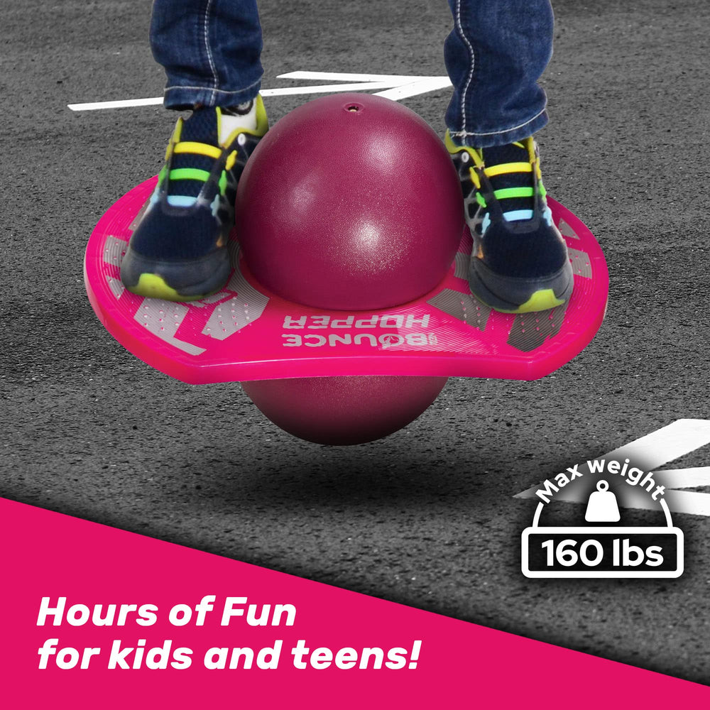 New Bounce Pogo Ball with air pump and needles for quick, safe setup.