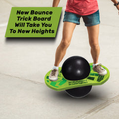 New Bounce Pogo Ball color options image shows grey, green, and pink varieties.