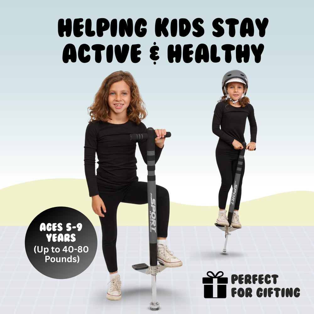 New Bounce pogo stick beginners image demonstrates user-friendly setup ideal for new jumpers.