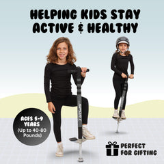 New Bounce pogo stick beginners image demonstrates user-friendly setup ideal for new jumpers.