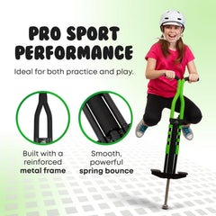 New Bounce Pogo Stick Pro Sport Edition shows durability for regular indoor or outdoor jumping.