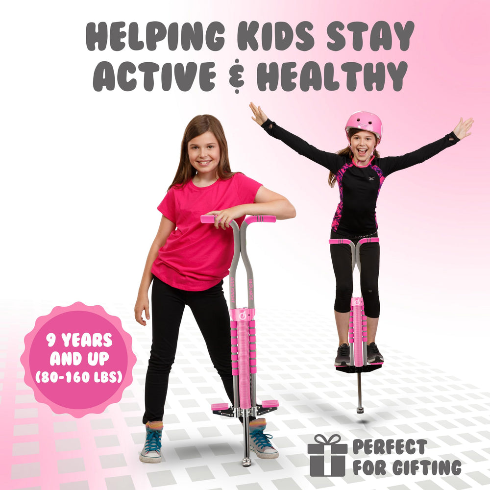 New Bounce Pogo Stick vibrant colors options entice kids for backyard fun.