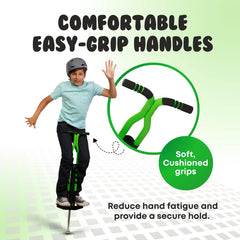 New Bounce Pogo Stick Wide Stance design offers greater stability.