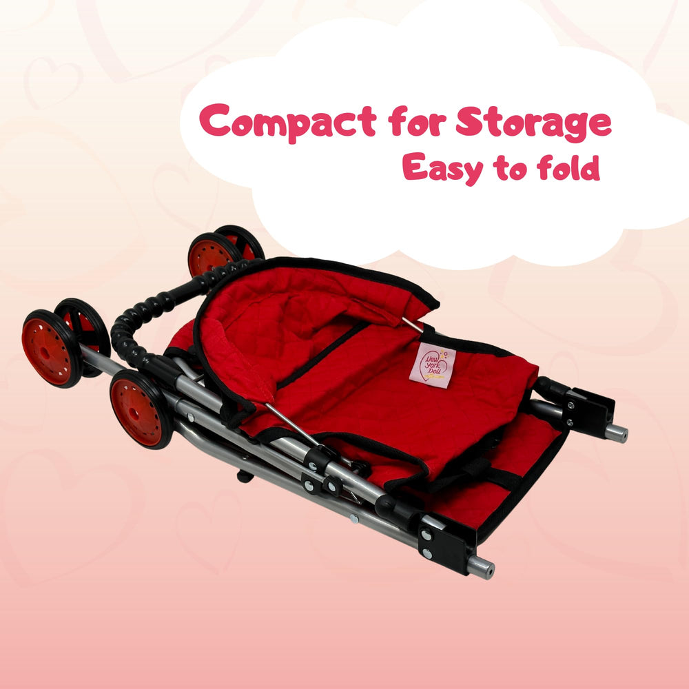 The New York Doll Collection 21-inch stroller sized for standard dolls and adventures.