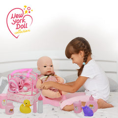 The New York Doll Collection bottle and utensil set for pretend meals