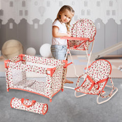 The New York Doll Collection floral 18-inch doll furniture, durable for regular play.