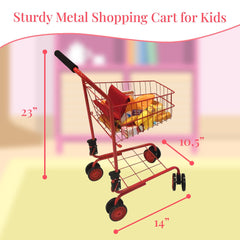 The New York Doll Collection toy grocery set inspires imaginative play and role-play scenarios.