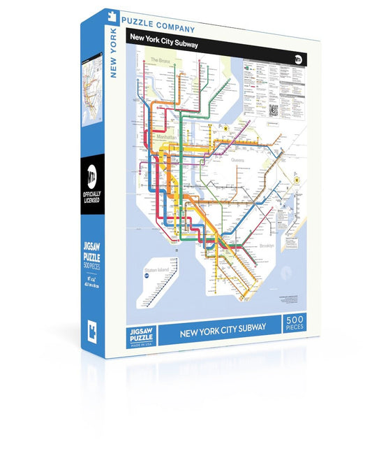 New York Puzzle Company subway map puzzle for family night and focus