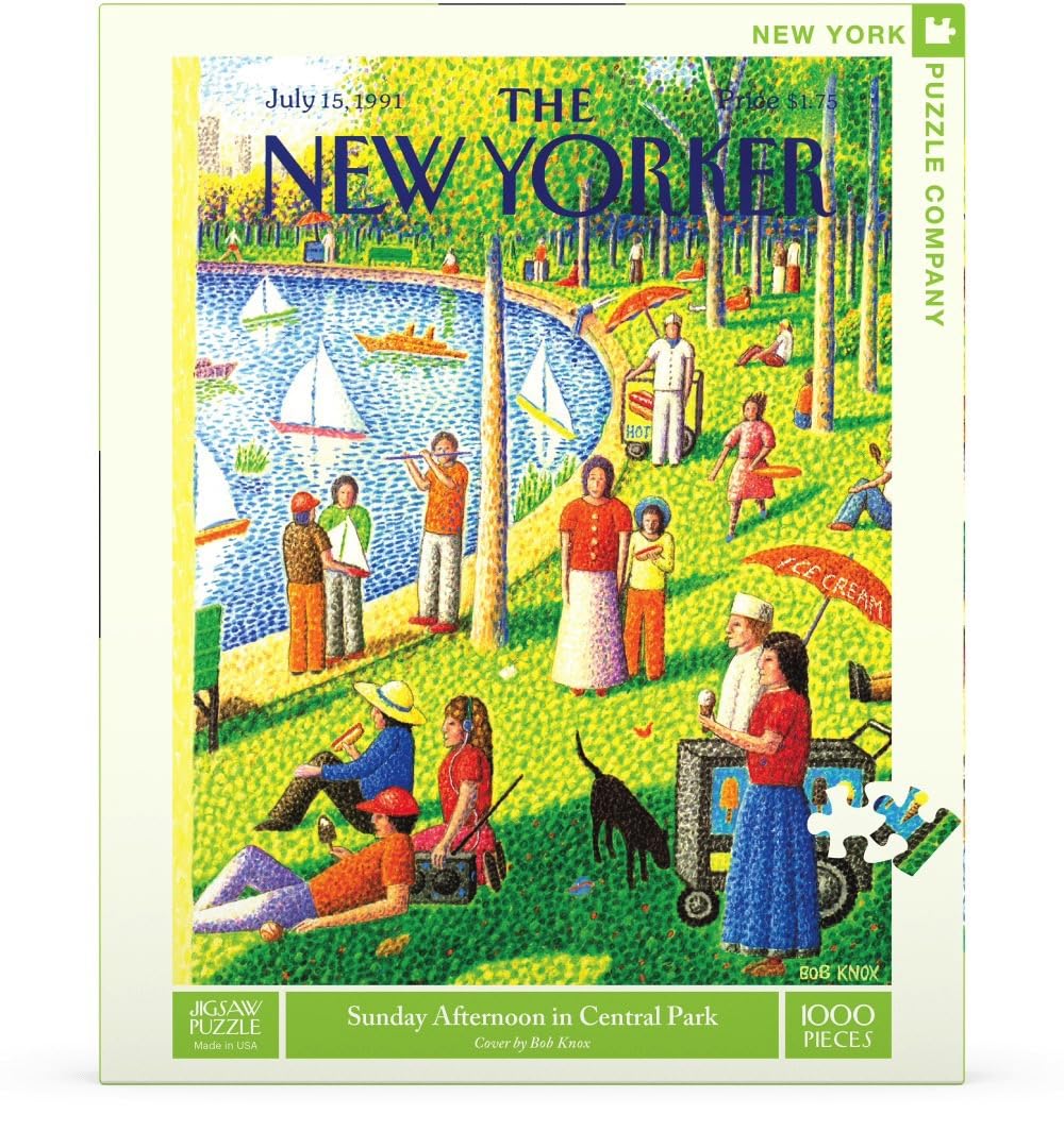 New York Puzzle Company people walking under trees Central Park, great for family bonding.