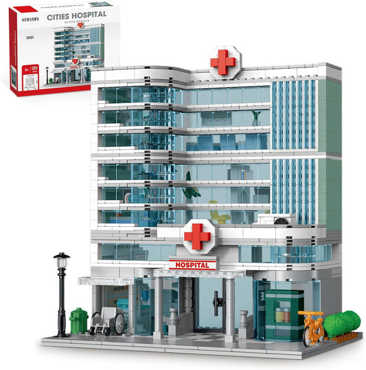 NEWABWN City Hospital toy with LED lighting enhances realistic nighttime play.