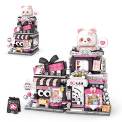 NEWABWN Street View Shop mini building blocks offer a detailed desk display.
