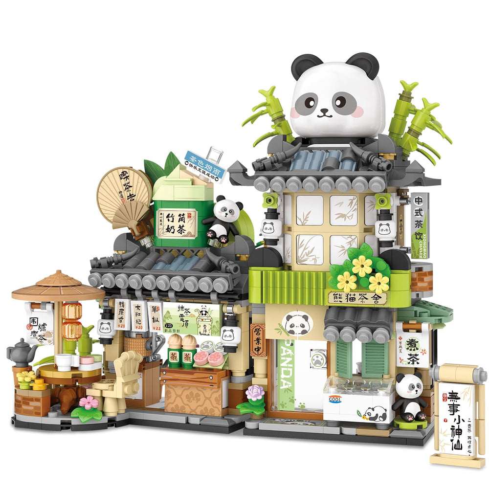 NEWABWN Street View Tea Shop front showcases intricate detail for desk display and collectability.