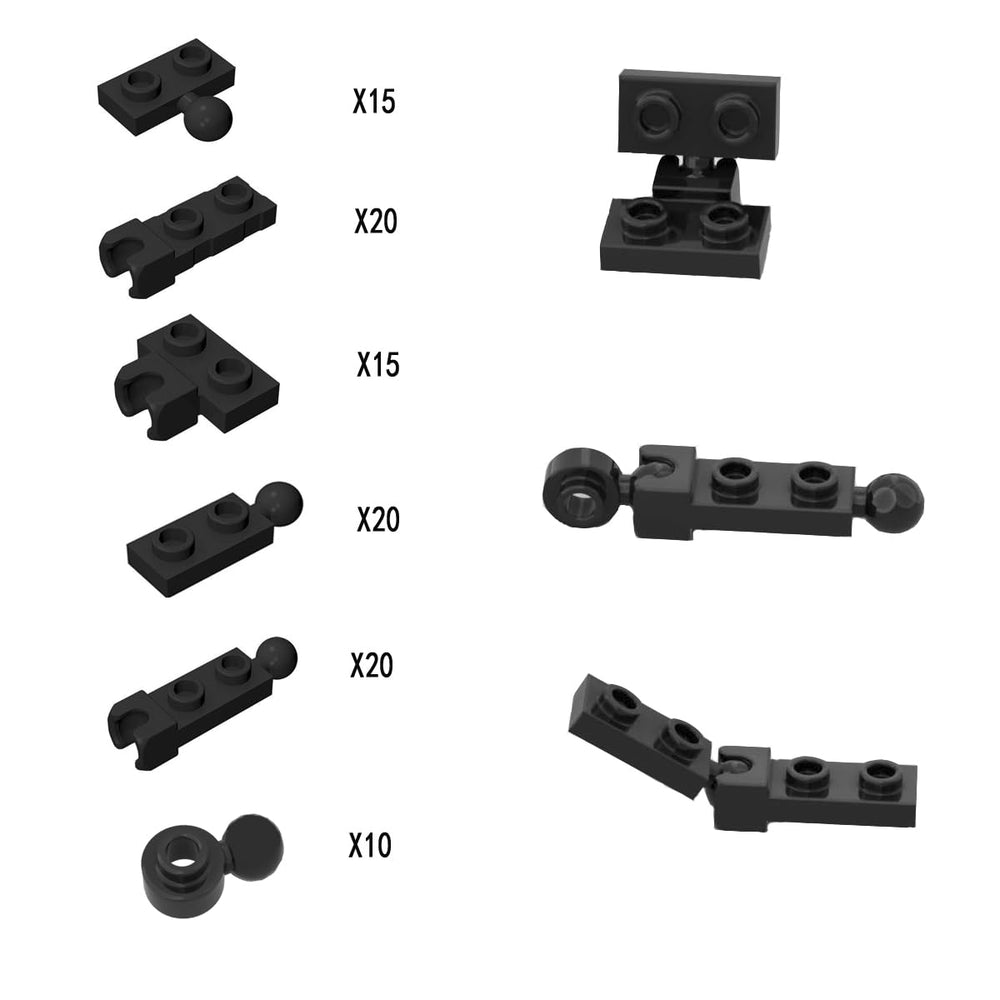 Newbeoding 1x2 plate with friction end socket for secure assembly.