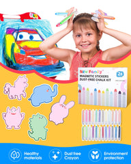 NewFamily magnetic drawing board with animal magnets for storytelling doodles