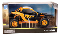 NewRay Can-Am Maverick X3 XRC Turbo ATV orange and black side view showcases authentic graphics.
