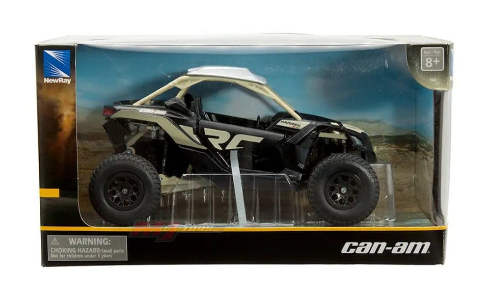 NewRay Can-Am Maverick X3 XRC Turbo tan close-up detailing for authentic model enthusiasts.