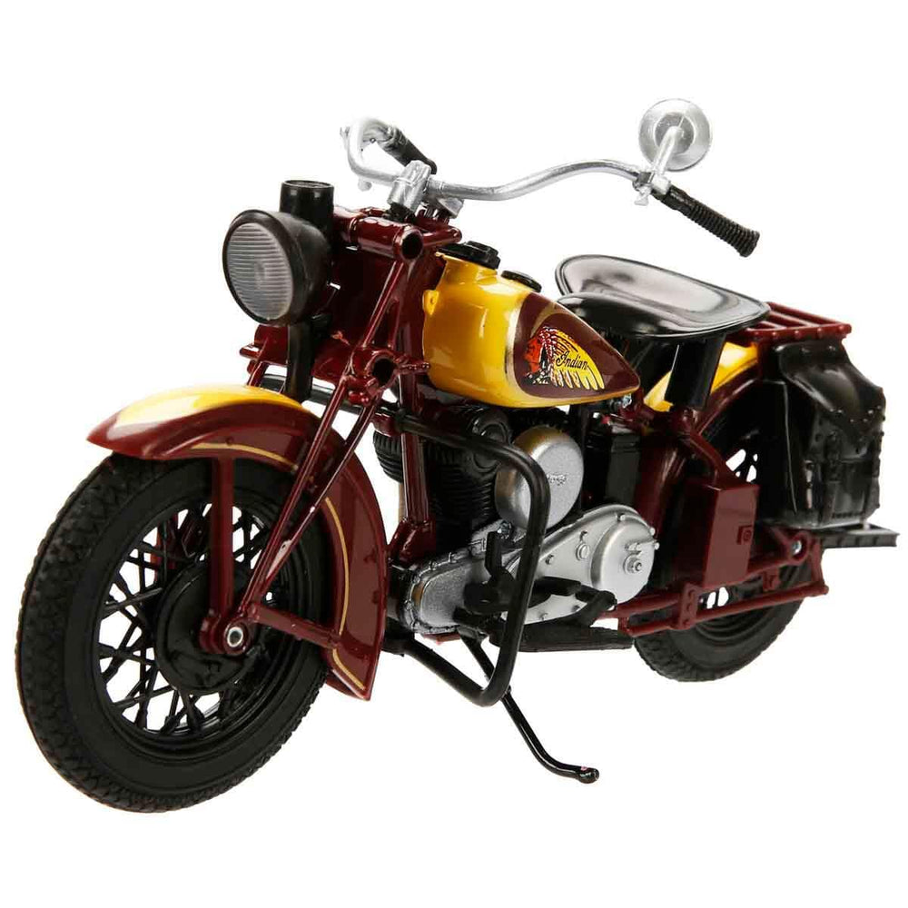 NewRay Indian Sport Scout 1934 brown side view with detailed die-cast craftsmanship