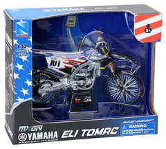 NewRay Yamaha YZ450F Eli Tomac replica 1:12 scale model, ideal for gifts and kids play.