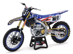 NewRay Yamaha YZ450F Motocross Nations 1:12 scale bike display with authentic race decals.