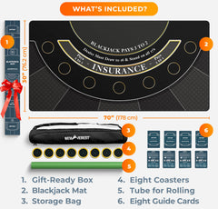 Newverest blackjack mat arrives in a gift-ready box for easy gifting.