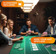 Newverest poker table top green surface offers authentic casino vibe.