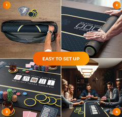 Newverest poker top rolled storage tube demonstrates simple transport after game night