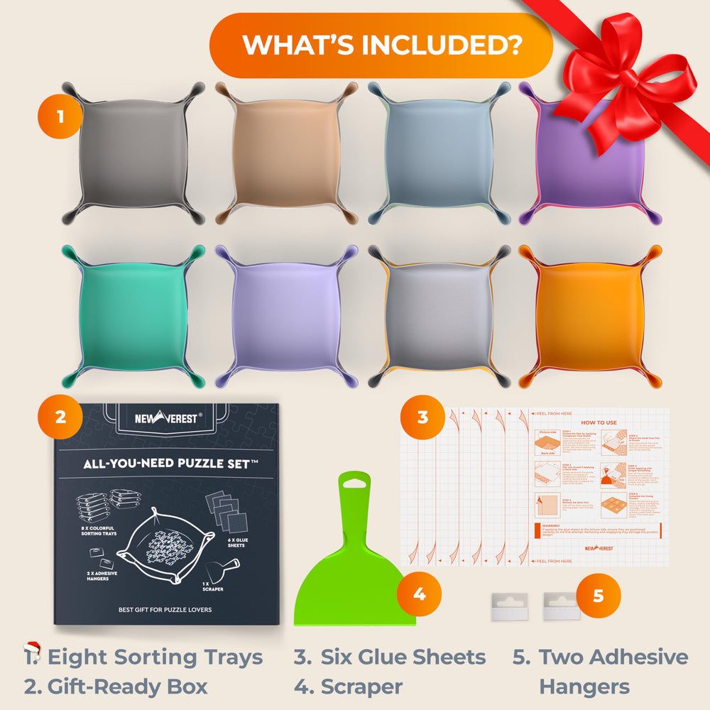Newverest display-ready puzzle framing with included hangers for easy mounting