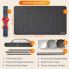 Newverest puzzle mat roll-up 46x26 inches suits large puzzles.