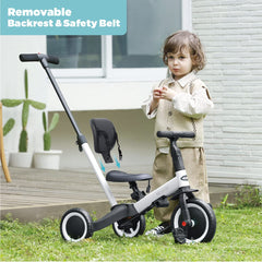 Newyoo compact 4-in-1 trike supports progression from toddler to beginner rider